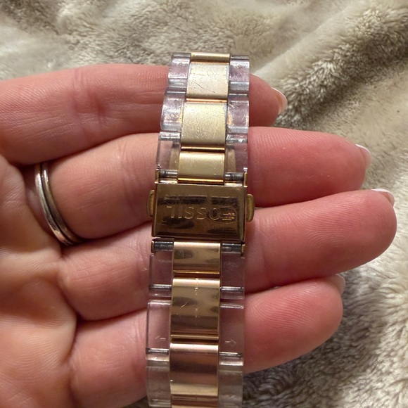 Fossil Two-Tone Crystal Watch - Picture 2 of 2